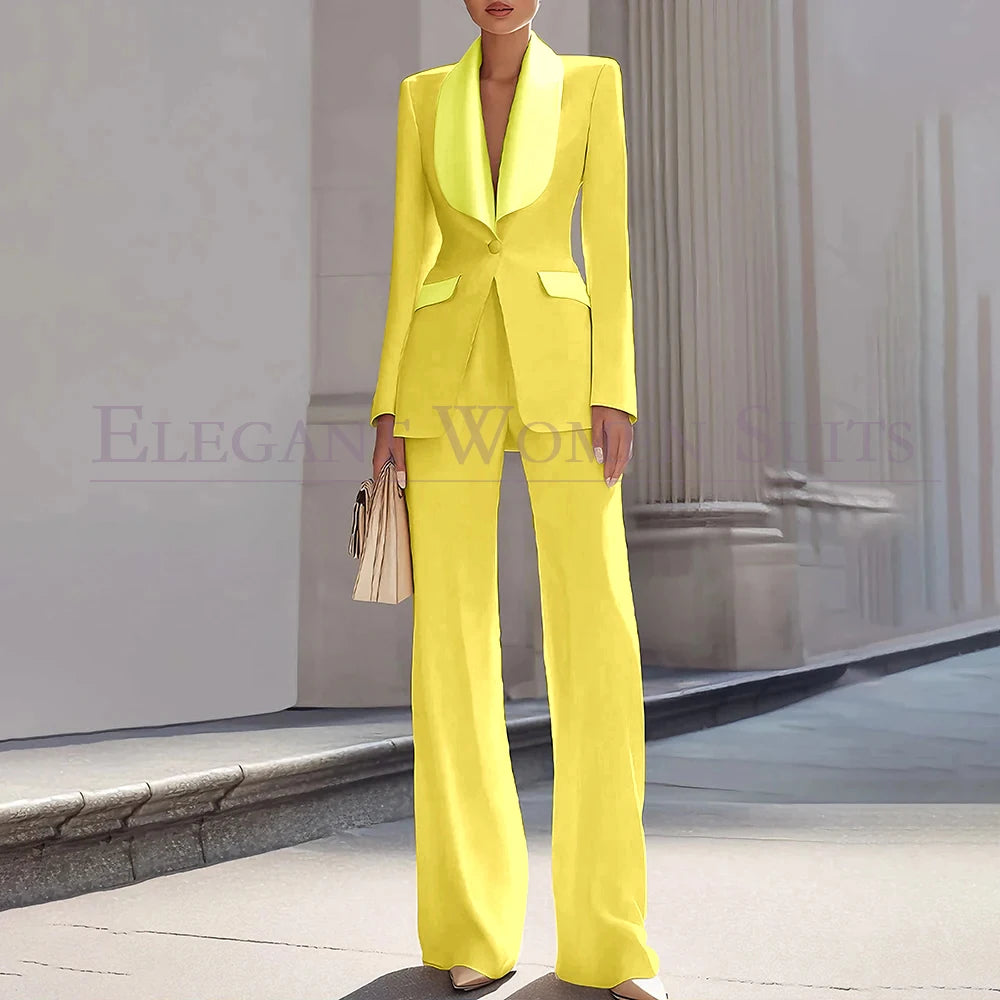 Grace | Shawl Lapel One-Button Luxury Blazer Suit