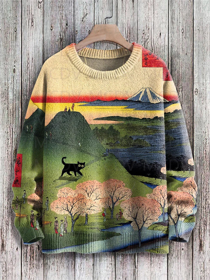Sakura | Japanese Style Cat Art Pullover