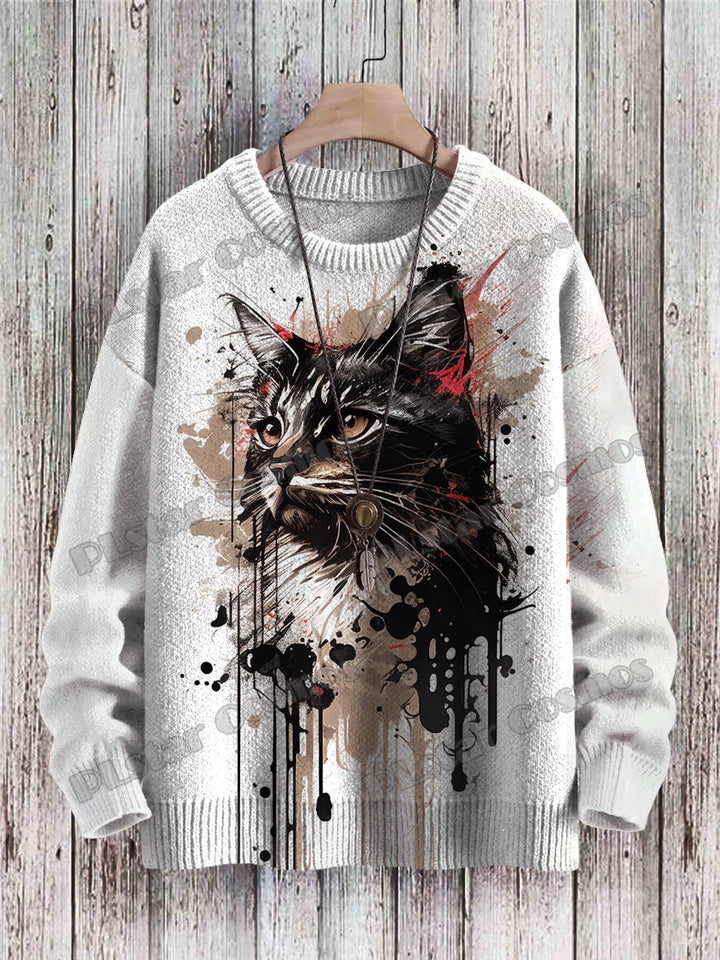 Mystic | Retro Black Cat Eyes Pullover