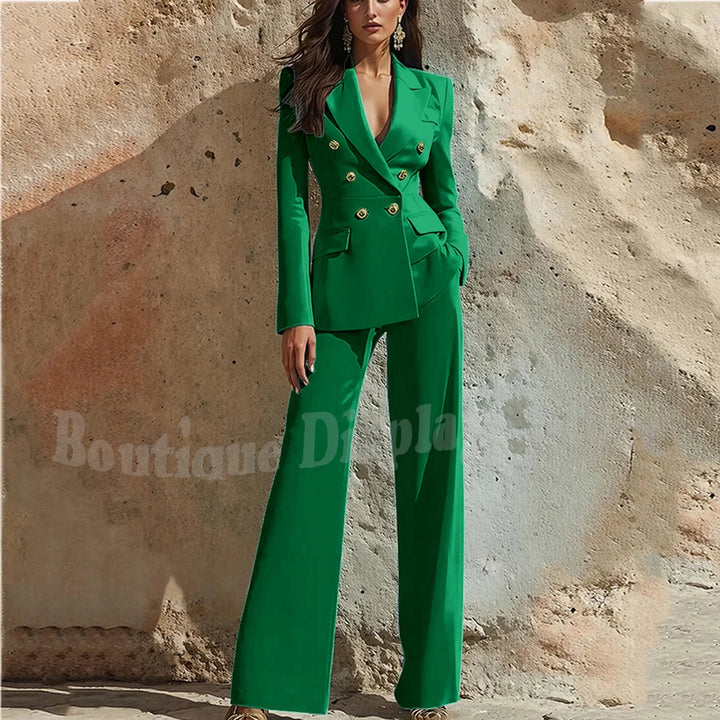 Charlotte | Peak Lapel Double-Breasted Business Suit