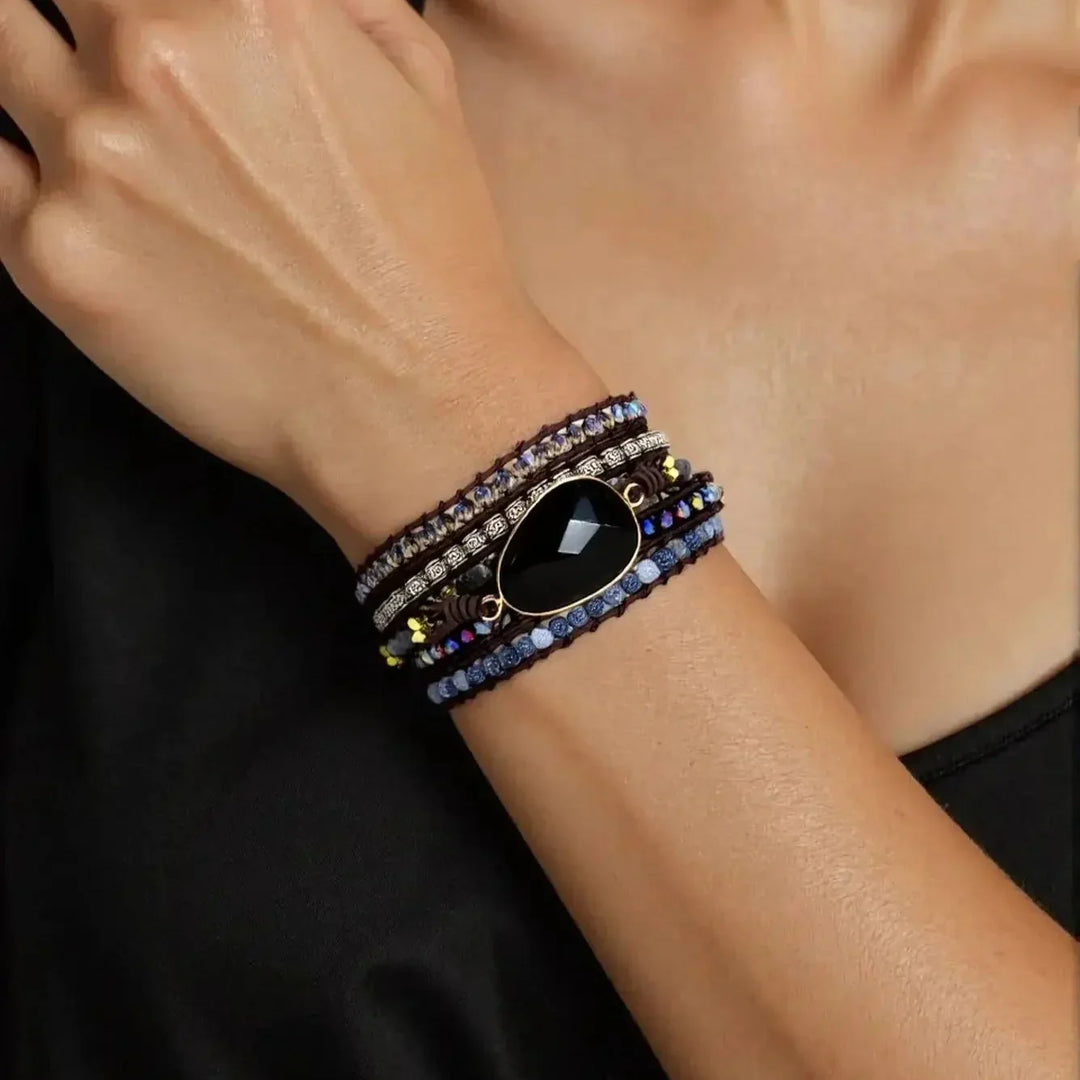 Alana | Black Onyx Beaded Wrap