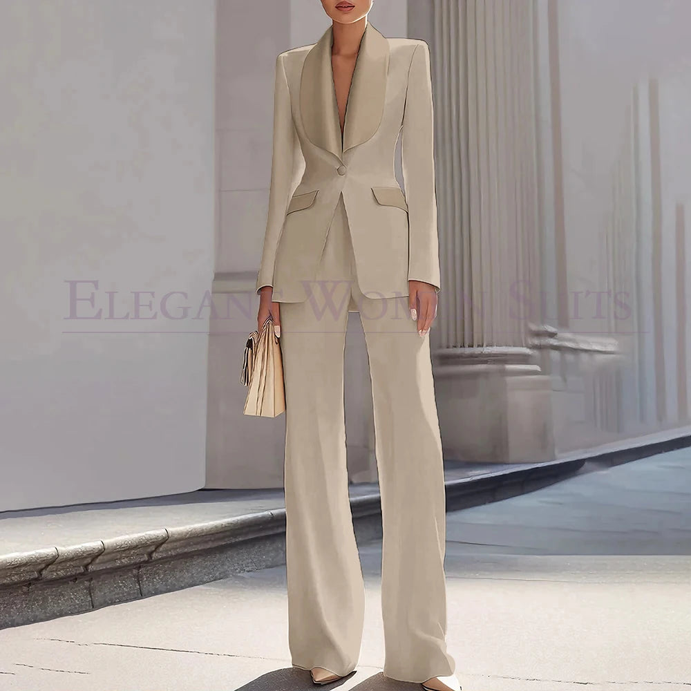 Grace | Shawl Lapel One-Button Luxury Blazer Suit