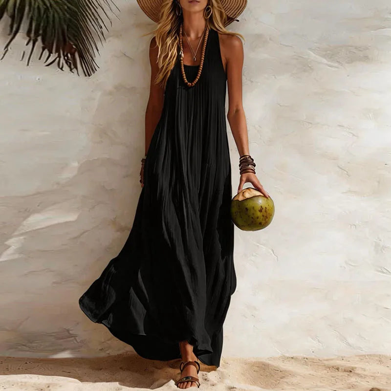 Serena™ | Elegant Flowy Linen Sundress