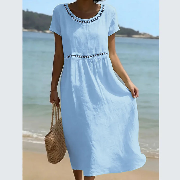 Greta | Women's Hollow Detail Splicing Dress