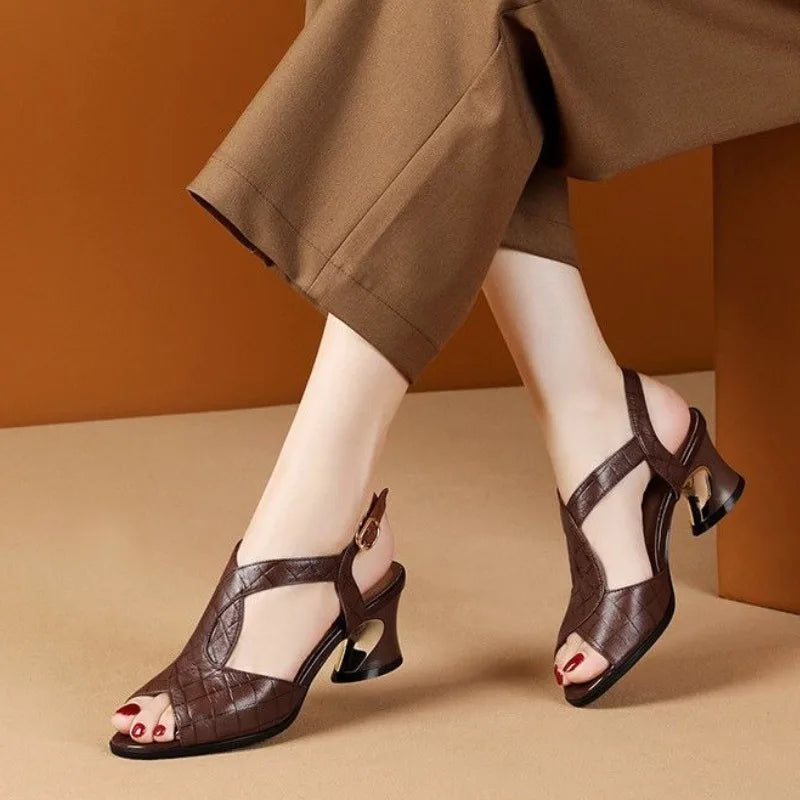 Giada | Sculptural Heel Sandals