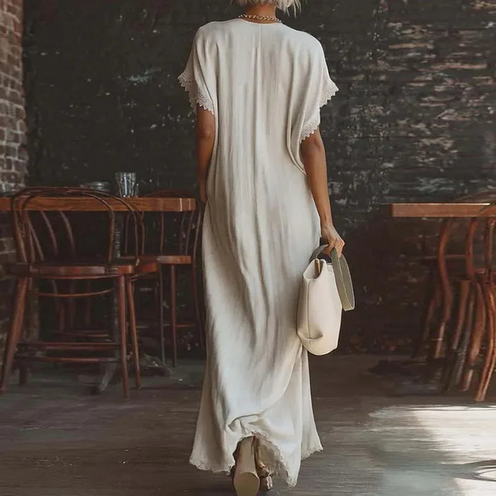 Marlowe™ | Elegant Boho Linen Maxi Dress
