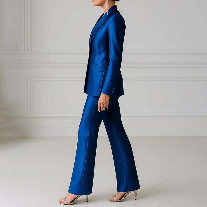 Sophia | Royal Blue One-Button Slim Blazer Suit