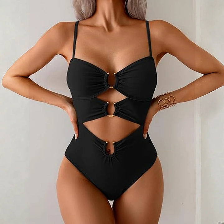 Aurora | Ring Detail High Leg One-Piece Swimsuit
