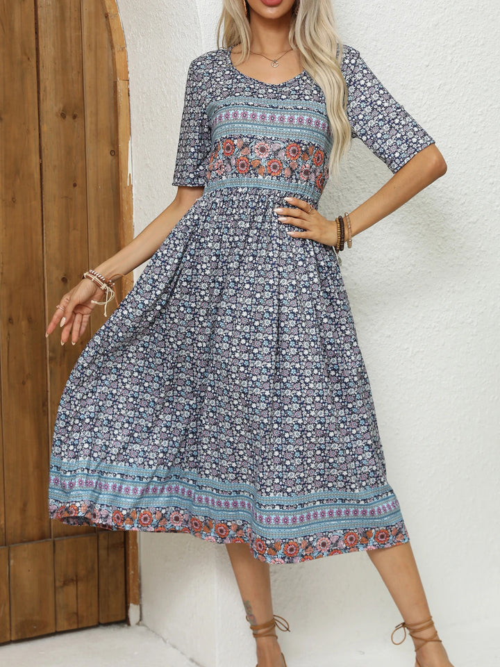 Cosima | Women's Bohemian Print Midi Dress