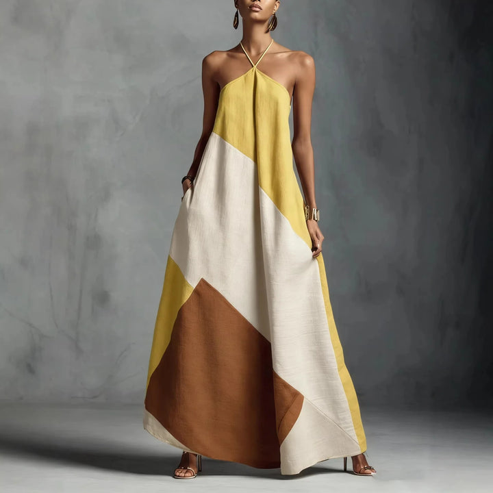 2026 New Cross-Color Printed Cross-Border Dress Loose Long Skirt Leisure Spring and Summer Style