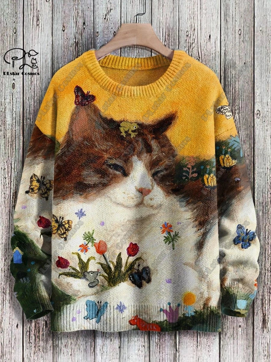 Stella | Funny Cat 3D Print Pullover