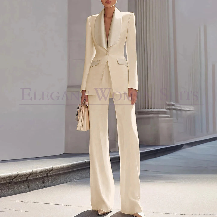 Grace | Shawl Lapel One-Button Luxury Blazer Suit