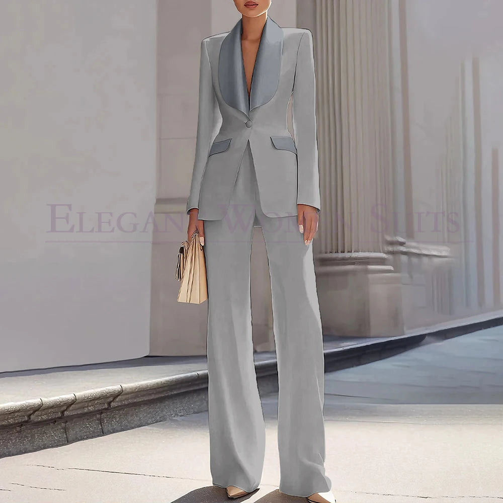 Grace | Shawl Lapel One-Button Luxury Blazer Suit