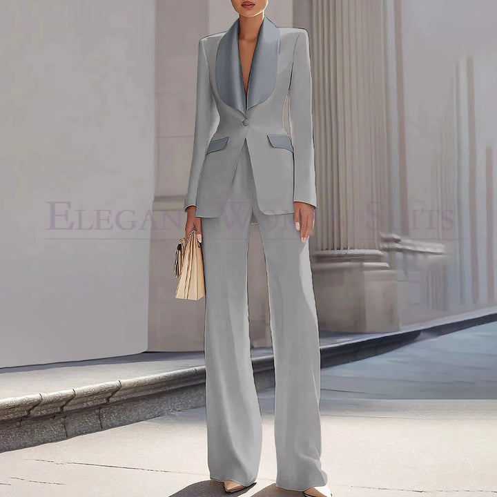 Grace | Shawl Lapel One-Button Luxury Blazer Suit