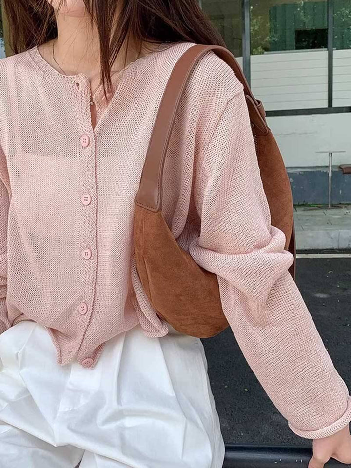 Lene | Suede Half-Moon Bag