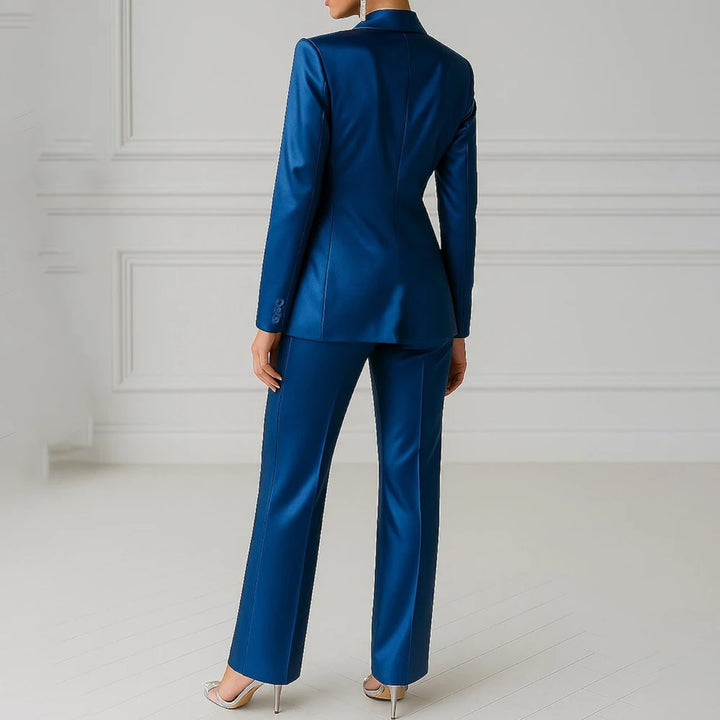Sophia | Royal Blue One-Button Slim Blazer Suit