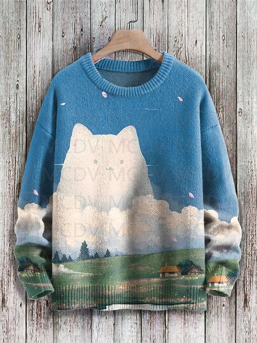 Sakura | Japanese Style Cat Art Pullover