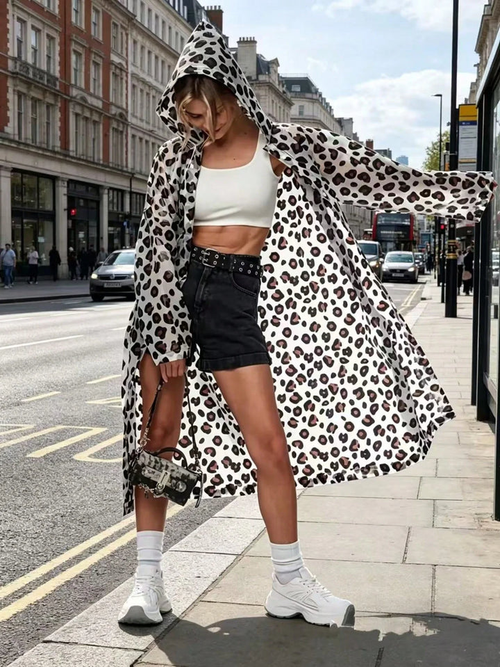 Nala | Leopard Print Packable Rain Jacket