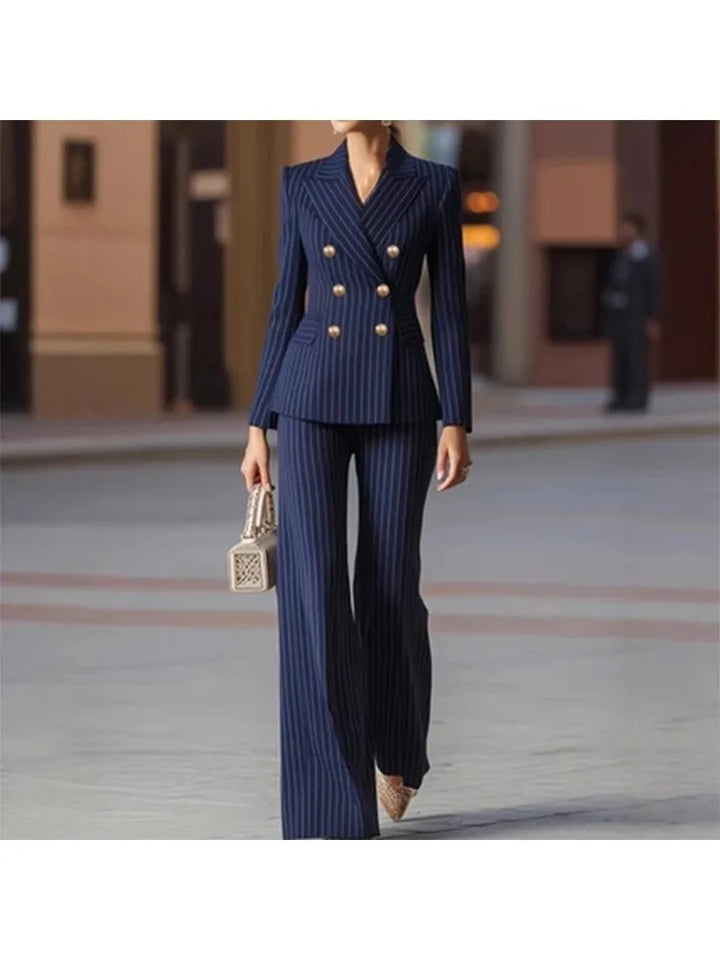 Eleanor | Classic Striped Business Blazer Suit