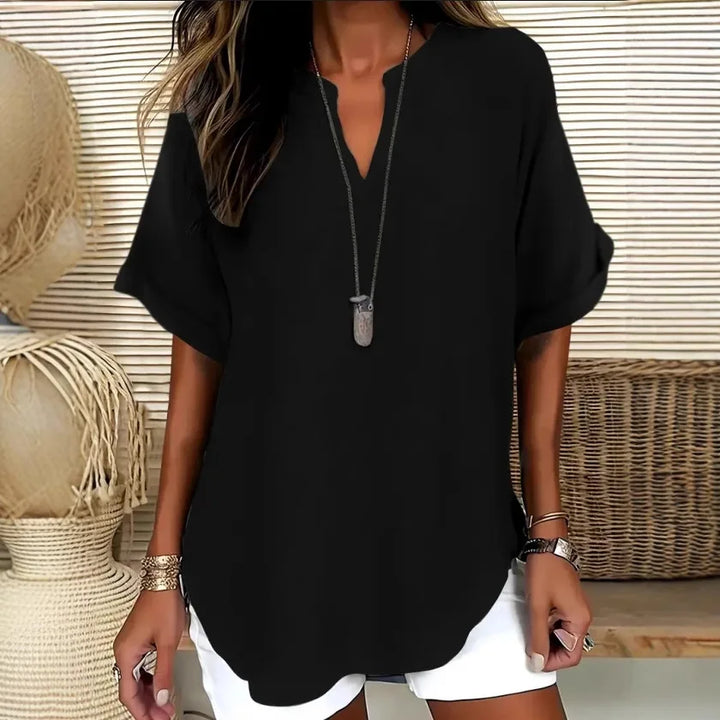 Adeline™ | Easy Solid Casual Blouse