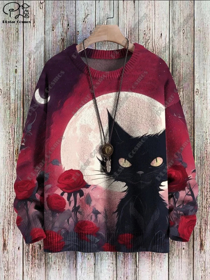 Cosmos | Cat Pattern Street Style Pullover