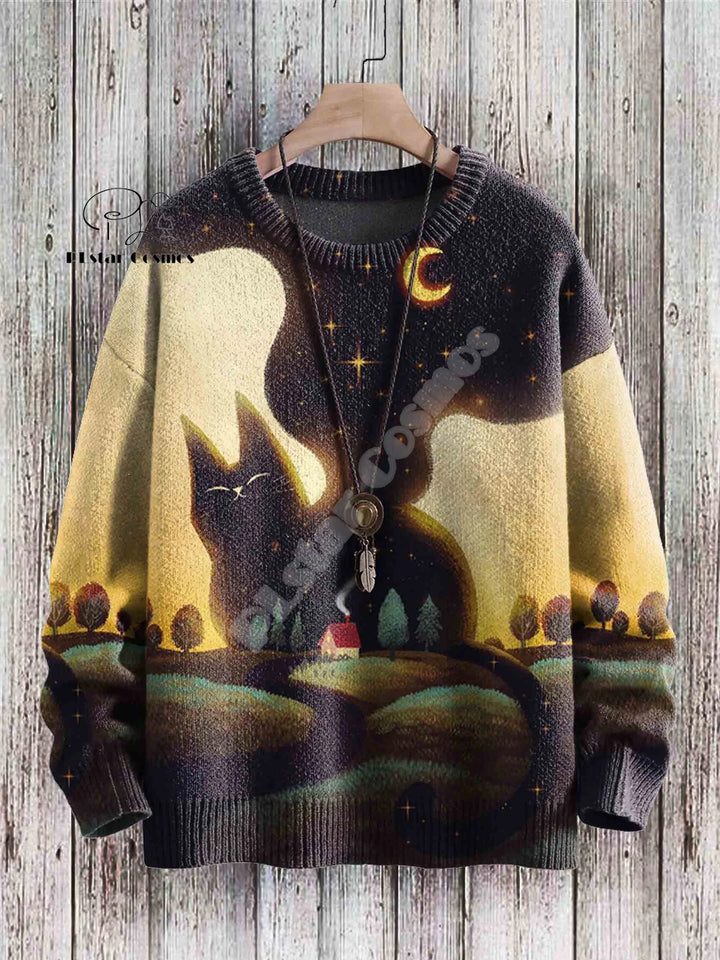 Winter | Christmas Cat Graffiti Pullover