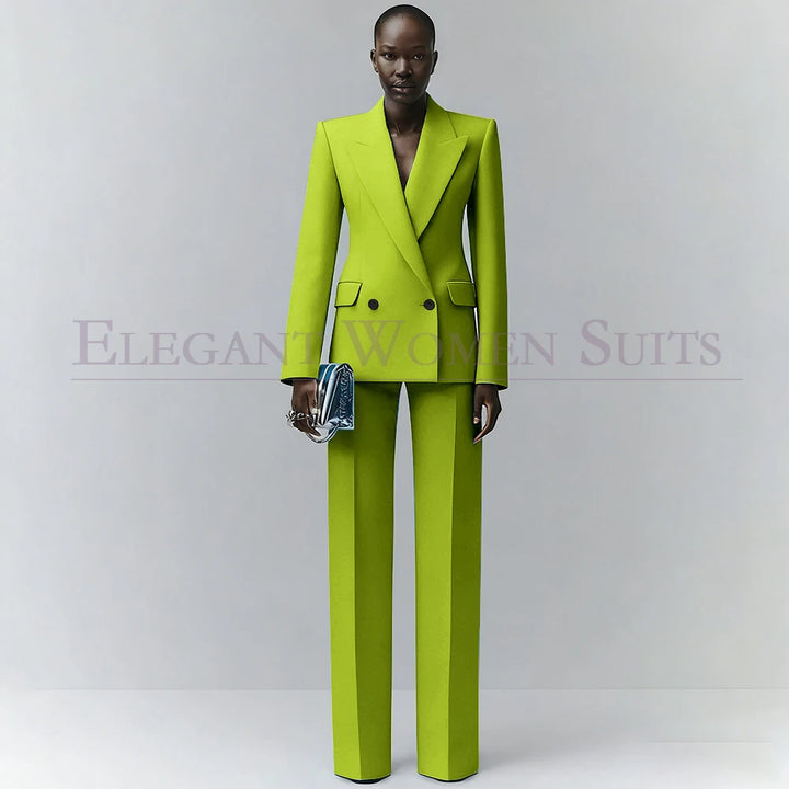 Marina | Double-Breasted Blue Office Blazer Suit