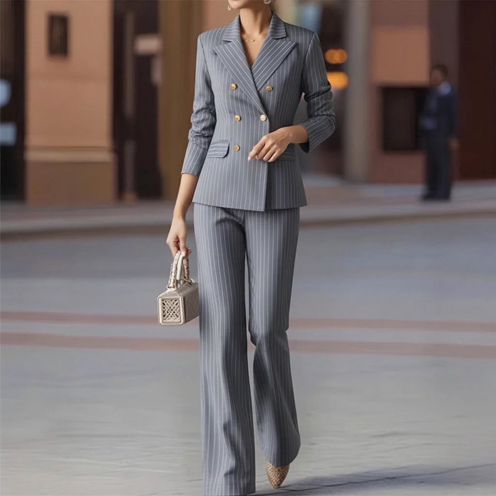 Eleanor | Classic Striped Business Blazer Suit