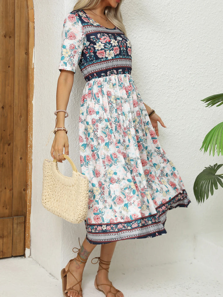 Cosima | Women's Bohemian Print Midi Dress