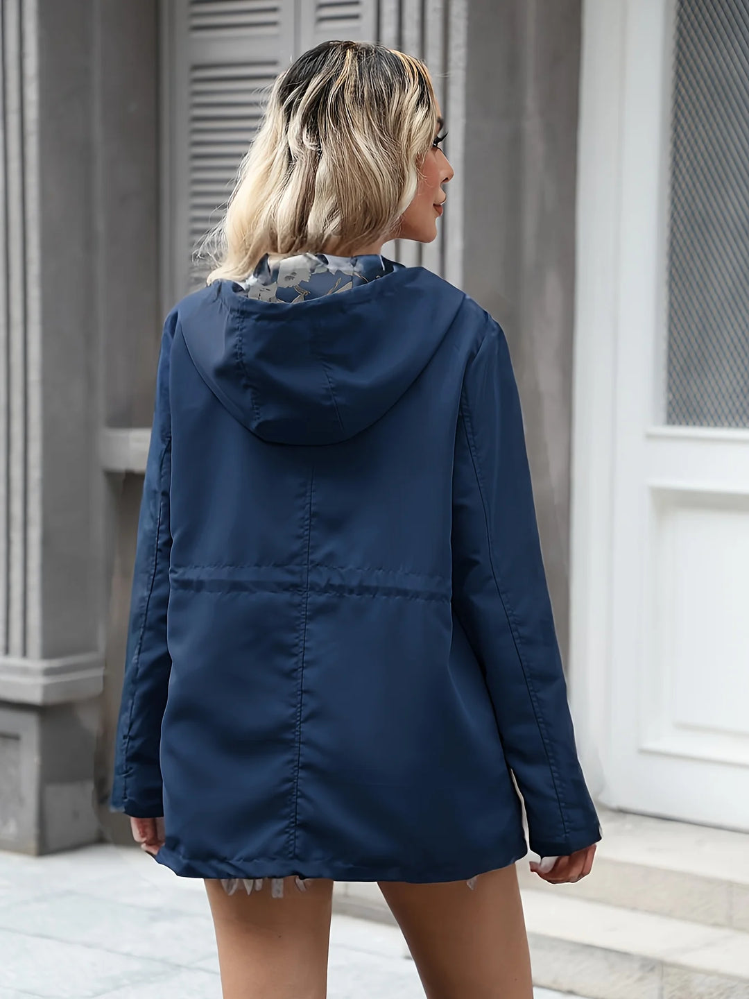 Fern | Reversible Floral Hooded Zip Jacket