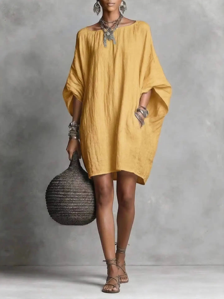 Celeste | Elegant Off-Shoulder Long Sleeve Dress