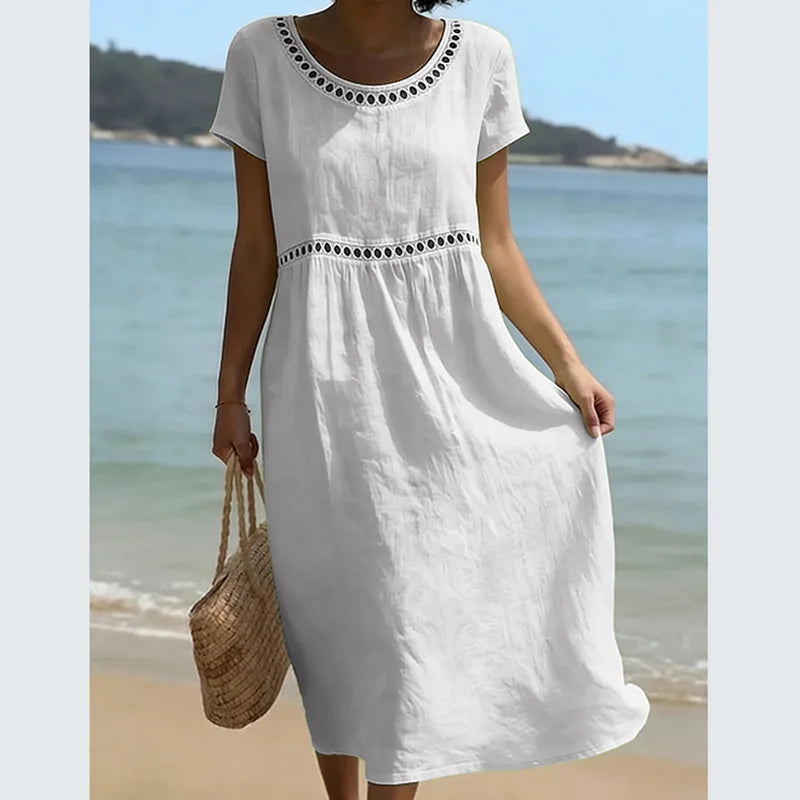 Greta | Women's Hollow Detail Splicing Dress
