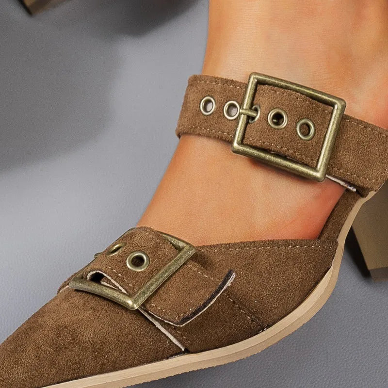 Romi | Buckle Block Heels