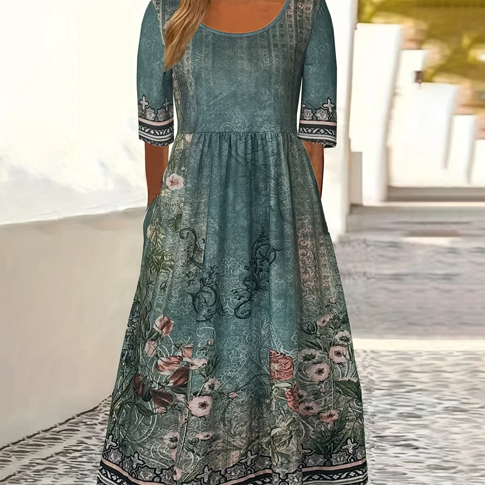 Jolie | Women's Bohemian Long Print Dress