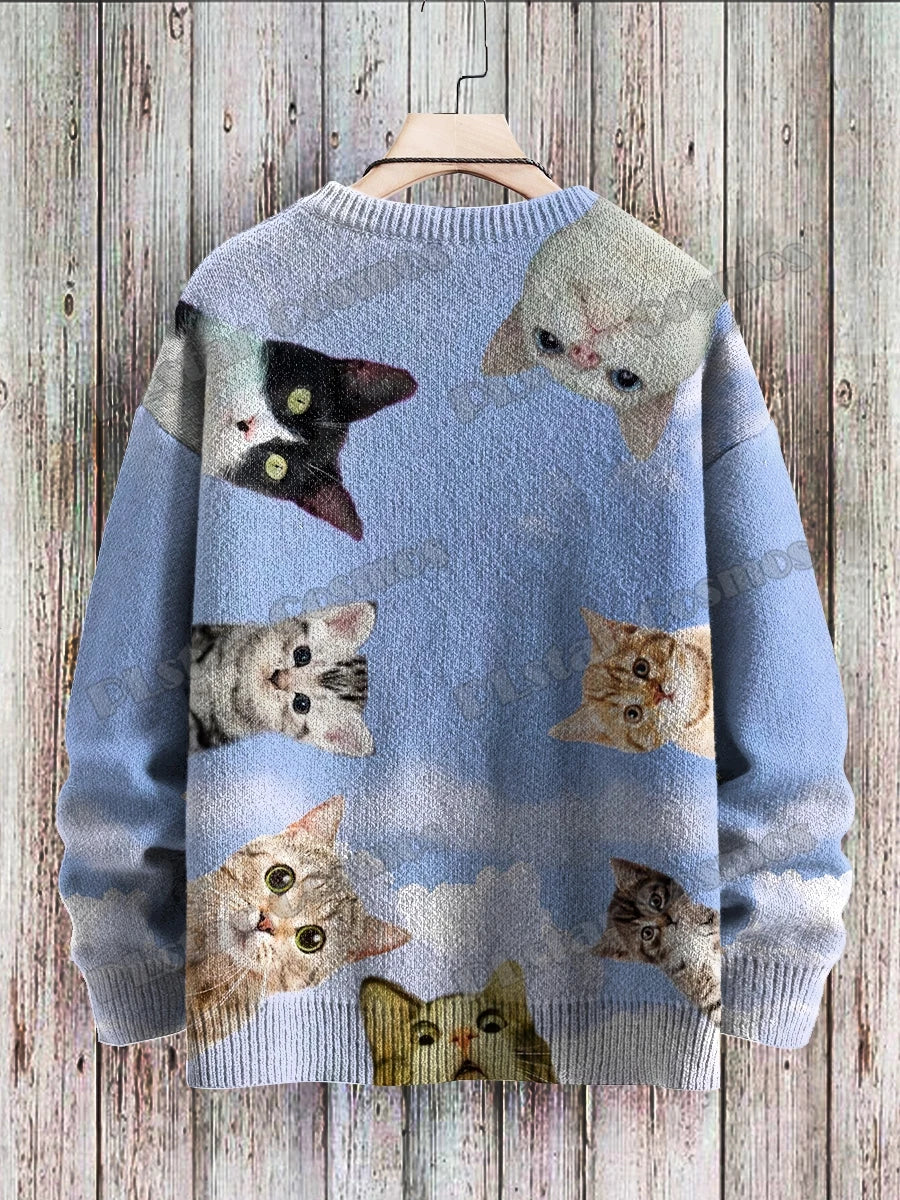 Mystic | Retro Black Cat Eyes Pullover