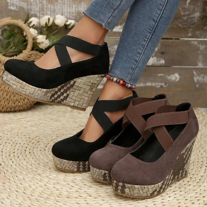 Stella | Cross-Strap Wedges