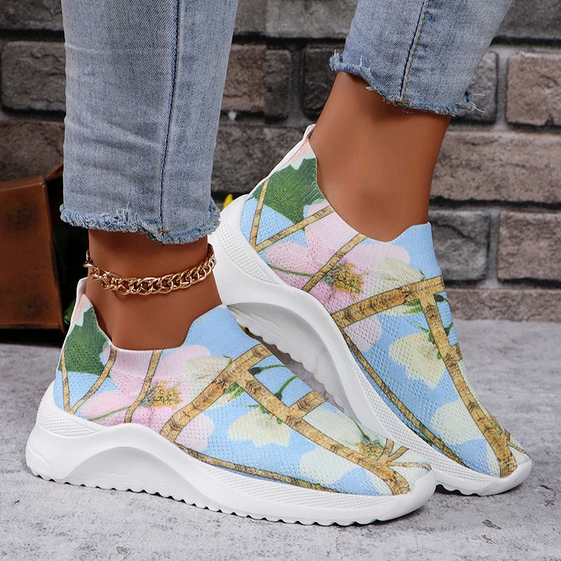 Beatrice | Lightweight Printed Slip-On Flats