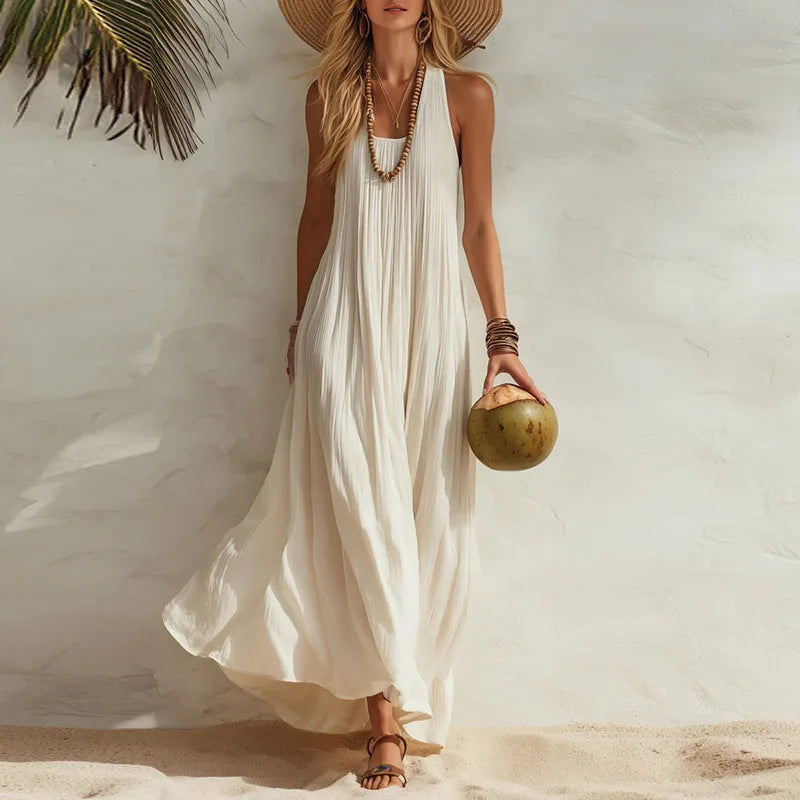 Serena™ | Elegant Flowy Linen Sundress