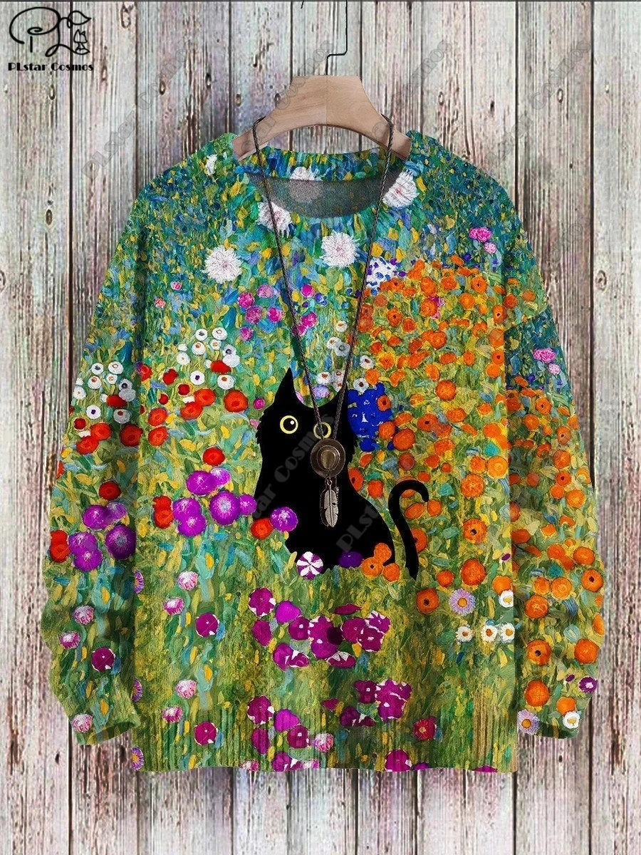 Nova | Cat Pattern Street Style Pullover