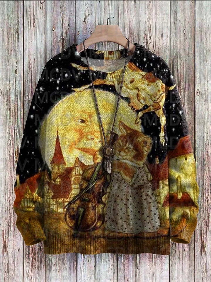Jazz | Cat Music Moon Cow Art Pullover