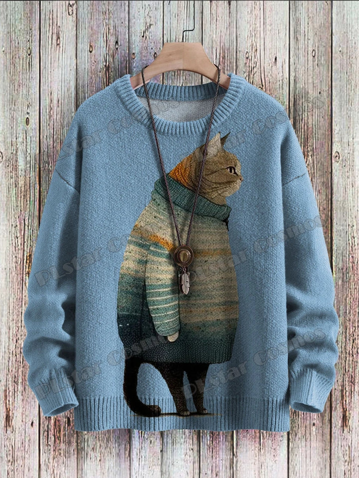 Cleo | 3D Cat Abstract Art Pullover