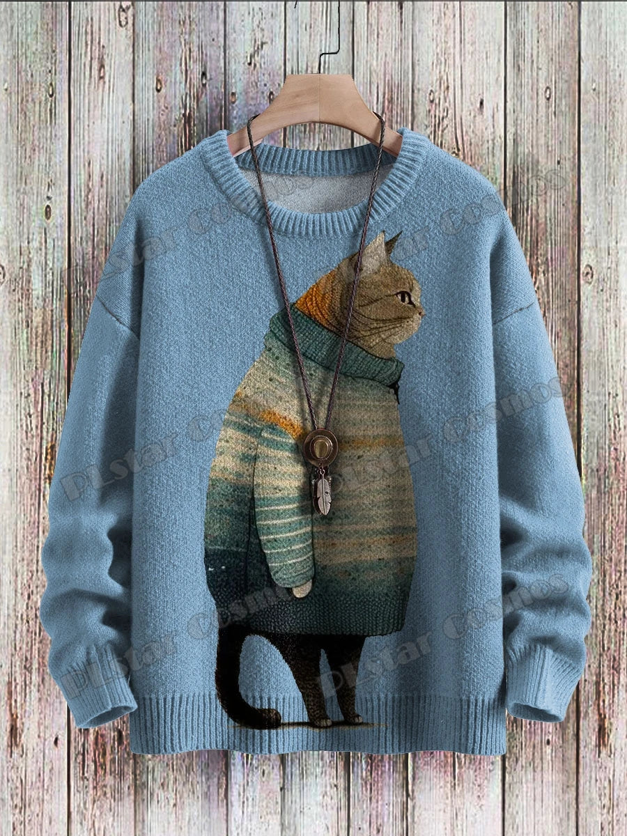Soleil | Black Cat Sunflower Art Pullover