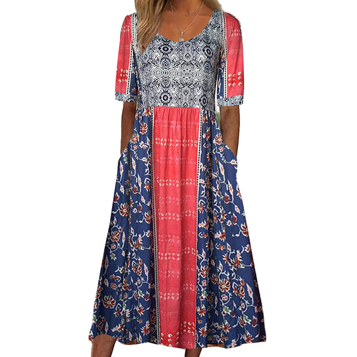 Inès | Women's Bohemian Print Maxi Dress