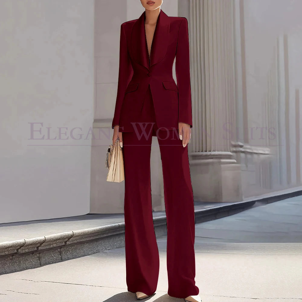 Grace | Shawl Lapel One-Button Luxury Blazer Suit