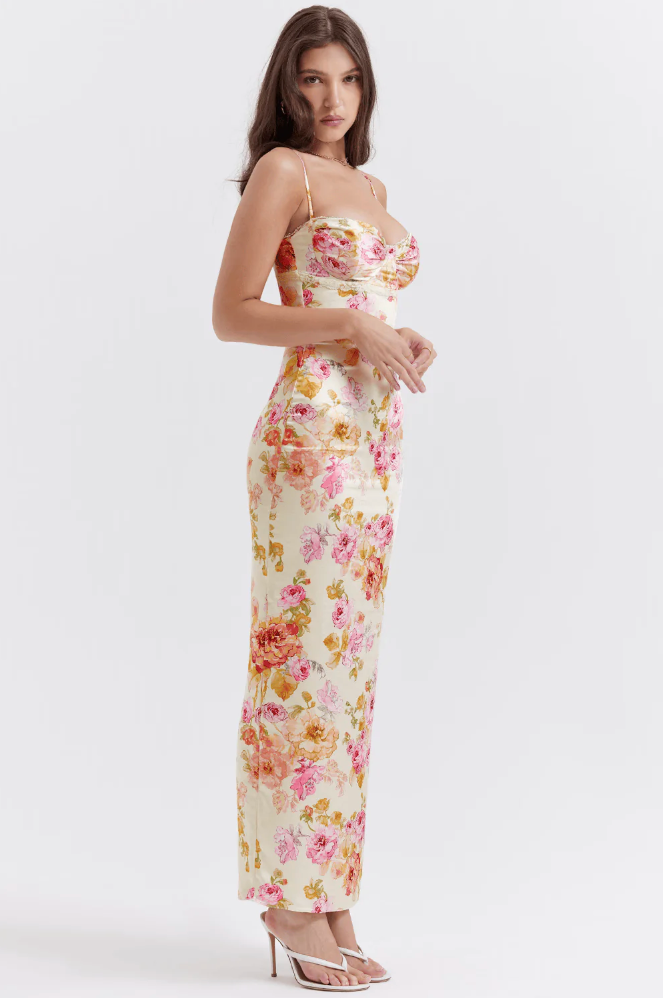 Katherine™ | Women's Wedding Guest Floral Spaghetti Strap Dress