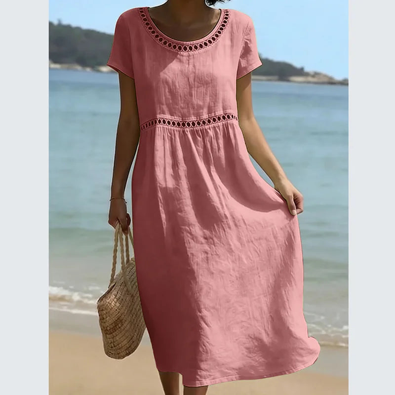 Greta | Women's Hollow Detail Splicing Dress