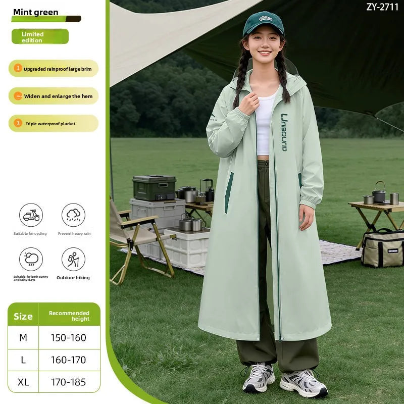 Sage | Hooded Poncho Rain Suit with Pants