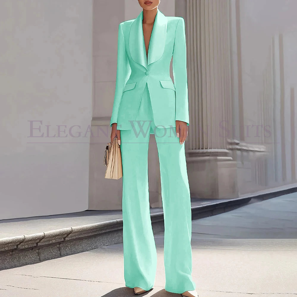 Grace | Shawl Lapel One-Button Luxury Blazer Suit