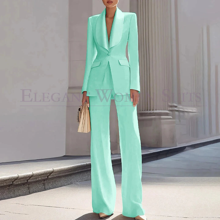 Grace | Shawl Lapel One-Button Luxury Blazer Suit