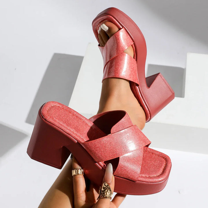 Penelope | Cross-Strap Platform Sandals